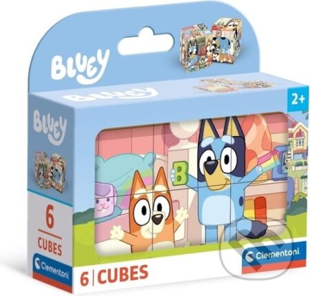 Spoločenská hra: Obrázkové kostky Bluey (6 kostek) (Clementoni). Clementoni, 2026 Spoločenská hra: Obrázkové kostky Bluey (6 kostek) (Clementoni). Clementoni, 2026