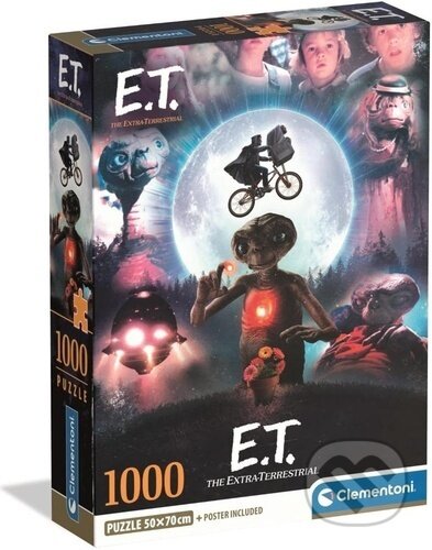 Puzzle: Puzzle Kultovní filmy E.T. Mimozemšťan 1000 dílků (Clementoni). Clementoni, 2026 Puzzle: Puzzle Kultovní filmy E.T. Mimozemšťan 1000 dílků (Clementoni). Clementoni, 2026