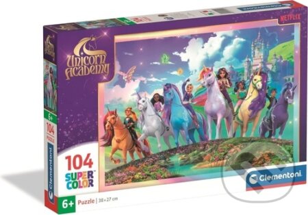 Puzzle: Puzzle Akademie jednorožců 104 dílků (Clementoni). Clementoni, 2026 Puzzle: Puzzle Akademie jednorožců 104 dílků (Clementoni). Clementoni, 2026