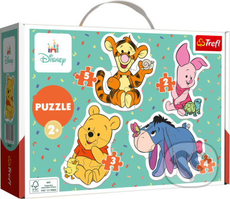 Puzzle: Baby puzzle Medvídek Pú 4v1 (Trefl). Trefl, 2026 Puzzle: Baby puzzle Medvídek Pú 4v1 (Trefl). Trefl, 2026