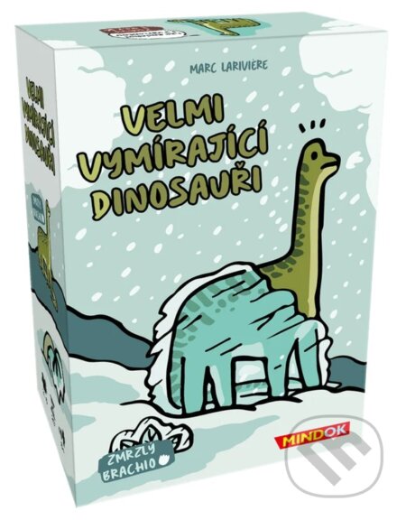 Spoločenská hra: Velmi vymírající dinosauři: Zmrzlý brachio (Marc Larivière). Mindok, 2026 Spoločenská hra: Velmi vymírající dinosauři: Zmrzlý brachio (Marc Larivière). Mindok, 2026