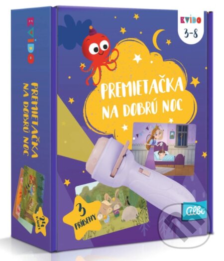 Spoločenská hra: Kvído: Fialová premietačka na dobrú noc (Albi). Albi, 2026 Spoločenská hra: Kvído: Fialová premietačka na dobrú noc (Albi). Albi, 2026