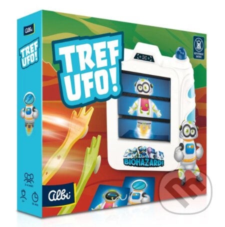 Společenská hra: Traf UFO! (Albi). Albi, 2026 Společenská hra: Traf UFO! (Albi). Albi, 2026