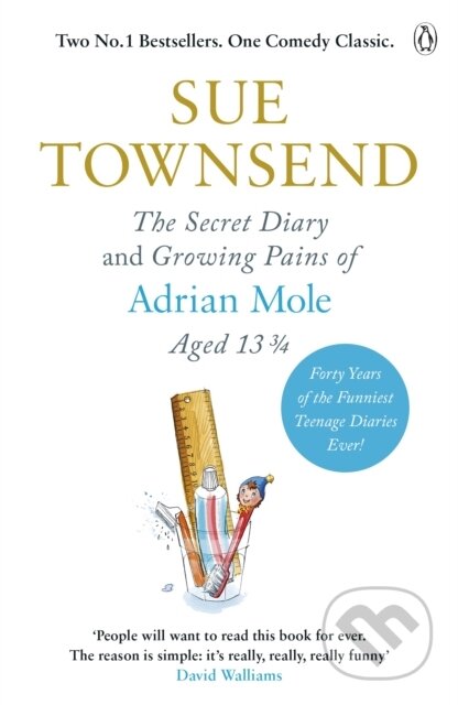 Kniha: The Secret Diary & Growing Pains of Adrian Mole Aged 13 ¾ (Sue Townsend). Penguin Books, 2017 Kniha: The Secret Diary & Growing Pains of Adrian Mole Aged 13 ¾ (Sue Townsend). Penguin Books, 2017