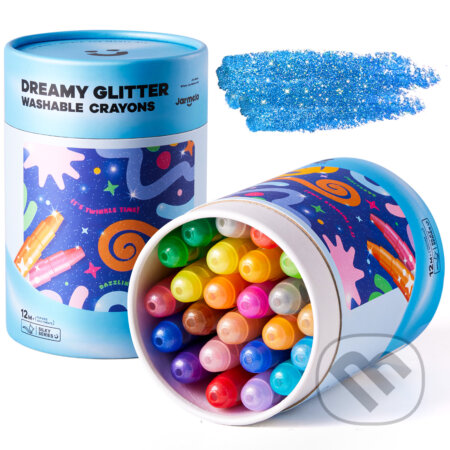 Jemné voskovky Umývateľné Glitter 24 ks (Jarmelo). Jarmelo, 2025 Jemné voskovky Umývateľné Glitter 24 ks (Jarmelo). Jarmelo, 2025