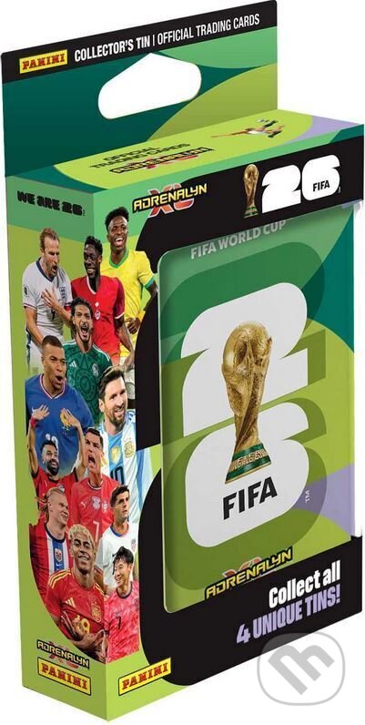 Spoločenská hra: Panini FIFA World Cup 2026 Adrenalyn Tin Pocket ( Panini Group). Panini Group, 2026 Spoločenská hra: Panini FIFA World Cup 2026 Adrenalyn Tin Pocket ( Panini Group). Panini Group, 2026