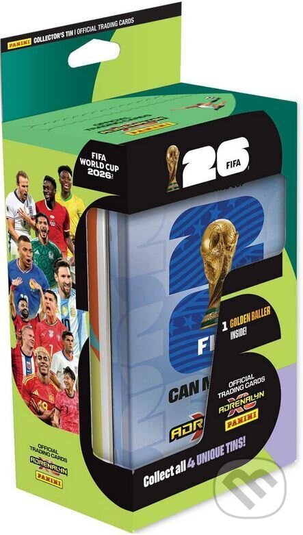 Spoločenská hra: Panini FIFA World Cup 2026 Adrenalyn Tin Classic ( Panini Group). Panini Group, 2026 Spoločenská hra: Panini FIFA World Cup 2026 Adrenalyn Tin Classic ( Panini Group). Panini Group, 2026