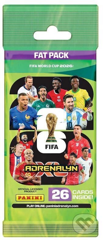Společenská hra: Panini FIFA World Cup 2026 Adrenalyn Fatpack ( Panini Group). Panini Group, 2026 Společenská hra: Panini FIFA World Cup 2026 Adrenalyn Fatpack ( Panini Group). Panini Group, 2026
