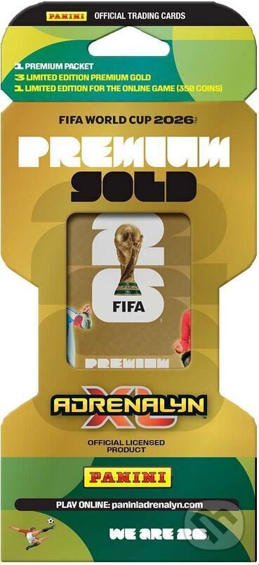 Společenská hra: Panini FIFA World Cup 2026 Adrenalyn Gold Packet ( Panini Group). Panini Group, 2026 Společenská hra: Panini FIFA World Cup 2026 Adrenalyn Gold Packet ( Panini Group). Panini Group, 2026