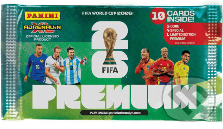 Spoločenská hra: Panini FIFA World Cup 2026 Adrenalyn Premium Packet ( Panini Group). Panini Group, 2026 Spoločenská hra: Panini FIFA World Cup 2026 Adrenalyn Premium Packet ( Panini Group). Panini Group, 2026