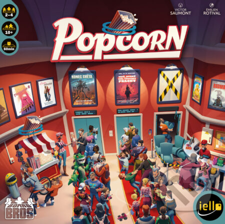 Spoločenská hra: Popcorn (Victor Saumont). BoardBros, 2026 Spoločenská hra: Popcorn (Victor Saumont). BoardBros, 2026
