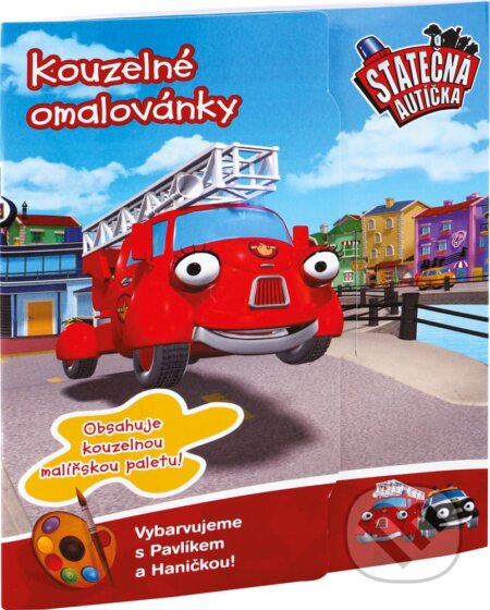 Kniha: Kouzelné omalovánky s přiloženými barvami - Statečná autíčka (Elin Ferner). Ella & Max, 2014 Kniha: Kouzelné omalovánky s přiloženými barvami - Statečná autíčka (Elin Ferner). Ella & Max, 2014