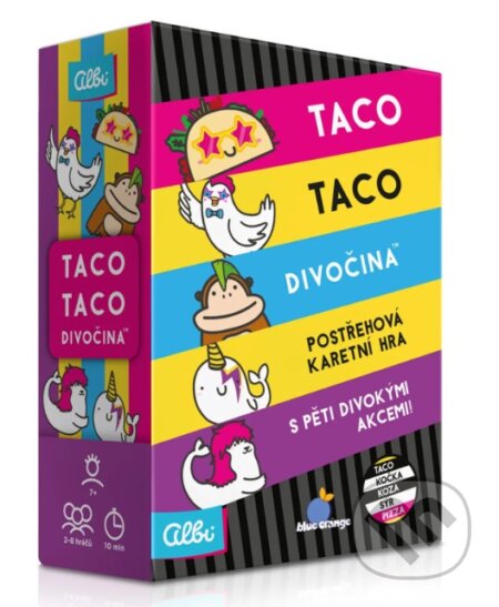 Společenská hra: Taco, taco, divočina (Albi). Albi, 2026 Společenská hra: Taco, taco, divočina (Albi). Albi, 2026