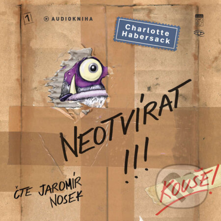 Audiokniha: Neotvírat! Kouše! (Charlotte Habersack). Kanopa a Naše nakladatelství, 2026 Audiokniha: Neotvírat! Kouše! (Charlotte Habersack). Kanopa a Naše nakladatelství, 2026