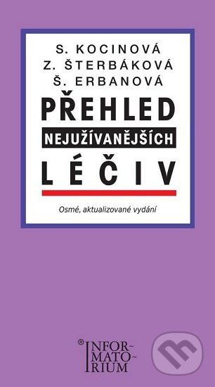Kniha: Přehled nejužívanějších léčiv (Svatava Kocinová). Informatorium, 2026 Kniha: Přehled nejužívanějších léčiv (Svatava Kocinová). Informatorium, 2026