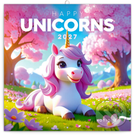NOTIQUE Nástenný poznámkový kalendár Happy Unicorns (Veselé jednorožce) 2027 (Notique). Notique, 2026 NOTIQUE Nástenný poznámkový kalendár Happy Unicorns (Veselé jednorožce) 2027 (Notique). Notique, 2026