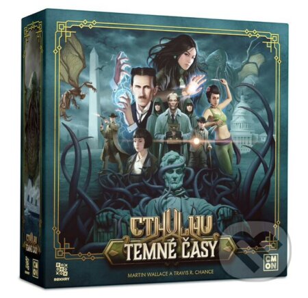 Spoločenská hra: Cthulhu: Temné časy (Martin Wallace a Travis R. Chance). REXhry, 2026 Spoločenská hra: Cthulhu: Temné časy (Martin Wallace a Travis R. Chance). REXhry, 2026