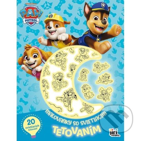 Kniha: Maľovanky so svietiacim tetovaním Labková patrola (neuvedený autor). Jiri Models SK, 2026 Kniha: Maľovanky so svietiacim tetovaním Labková patrola (neuvedený autor). Jiri Models SK, 2026
