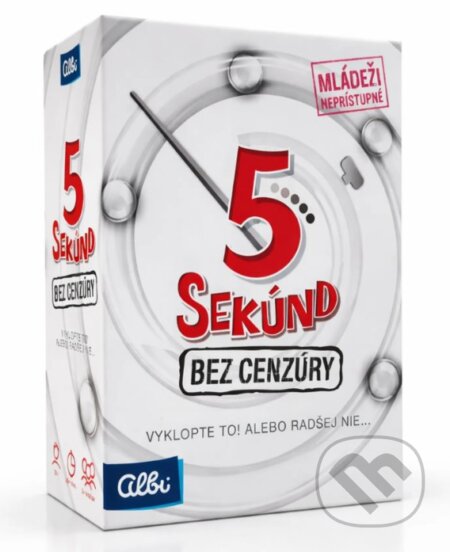 Spoločenská hra: 5 Sekúnd - Bez cenzúry (Michael Sistrunk). Albi, 2026 Spoločenská hra: 5 Sekúnd - Bez cenzúry (Michael Sistrunk). Albi, 2026