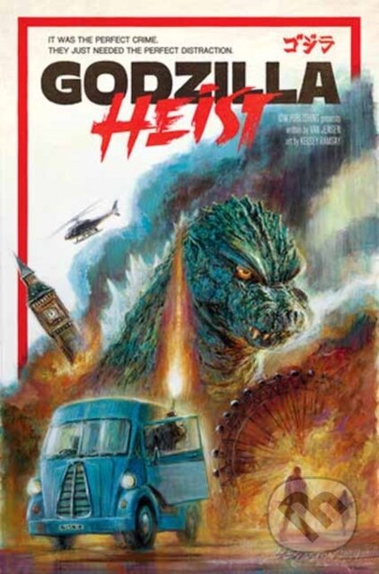 Kniha: Godzilla: Heist (Kelsey Ramsay a Van Jensen). Idea & Design Works, 2026 Kniha: Godzilla: Heist (Kelsey Ramsay a Van Jensen). Idea & Design Works, 2026