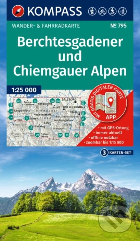 795 Berchtesgadener und Chiemgauer Alpen 1: 25 000 (Kompass). Kompass, 2025 795 Berchtesgadener und Chiemgauer Alpen 1: 25 000 (Kompass). Kompass, 2025