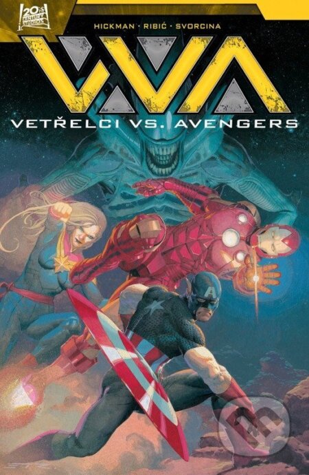 Kniha: Vetřelci vs. Avengers (Jonathan Hickman). Crew, 2026 Kniha: Vetřelci vs. Avengers (Jonathan Hickman). Crew, 2026