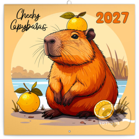 NOTIQUE Nástenný poznámkový kalendár Roztopašné kapybary 2027 (Notique). Notique, 2026 NOTIQUE Nástenný poznámkový kalendár Roztopašné kapybary 2027 (Notique). Notique, 2026
