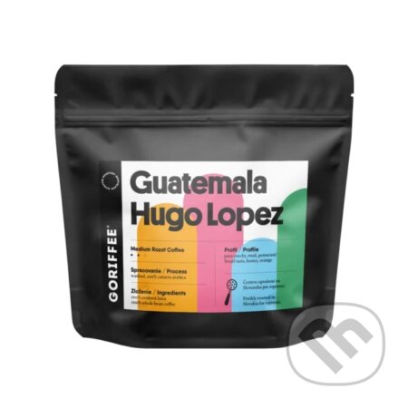 Kávy a čaje: Guatemala Hugo Lopez Washed 250 g (Goriffee). Goriffee, 2025 Kávy a čaje: Guatemala Hugo Lopez Washed 250 g (Goriffee). Goriffee, 2025