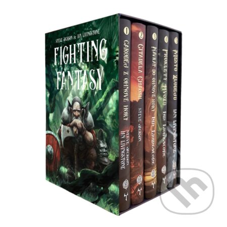 Kniha: Fighting fantasy BOX 1-5 (gamebook) (Steve Jackson a Ian Livingstone). Mytago, 2026 Kniha: Fighting fantasy BOX 1-5 (gamebook) (Steve Jackson a Ian Livingstone). Mytago, 2026