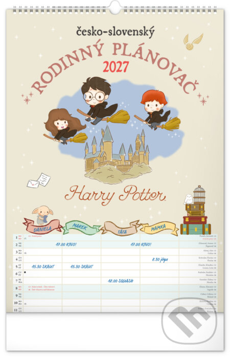 NOTIQUE Nástenný kalendár Rodinný plánovací Harry Potter 2027 (XL) (Notique). Notique, 2026 NOTIQUE Nástenný kalendár Rodinný plánovací Harry Potter 2027 (XL) (Notique). Notique, 2026