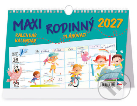 Maxi rodinný plánovací kalendář 2027 - stolní kalendář (Helma). Helma, 2026 Maxi rodinný plánovací kalendář 2027 - stolní kalendář (Helma). Helma, 2026