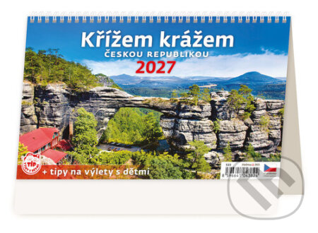 Křížem krážem Českou republikou 2027 - stolní kalendář (Helma). Helma, 2026 Křížem krážem Českou republikou 2027 - stolní kalendář (Helma). Helma, 2026