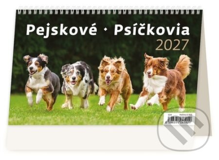Pejskové - Psíčkovia 2027 - stolní kalendář (Helma). Helma, 2026 Pejskové - Psíčkovia 2027 - stolní kalendář (Helma). Helma, 2026