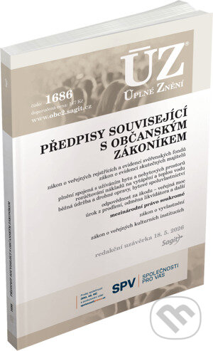 Kniha: ÚZ 1686 - Předpisy související s občanským zákoníkem - veřejné rejstříky, evidence skut (Sagit). Sagit, 2026 Kniha: ÚZ 1686 - Předpisy související s občanským zákoníkem - veřejné rejstříky, evidence skut (Sagit). Sagit, 2026
