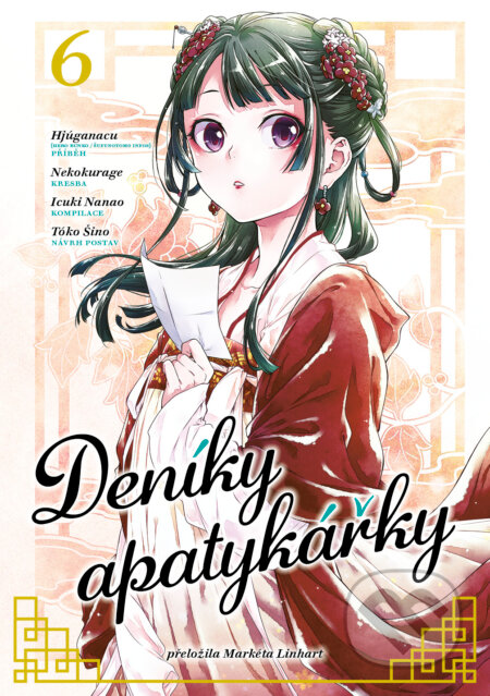 Kniha: Deníky apatykářky 6 (Nacu Hjúga a Icuki Nanao). Gate, 2026 Kniha: Deníky apatykářky 6 (Nacu Hjúga a Icuki Nanao). Gate, 2026
