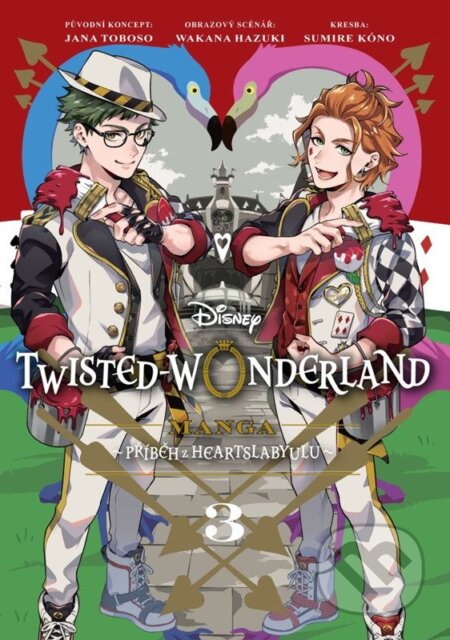 Kniha: Twisted Wonderland: Příběh z Heartslabyulu 3 (Yana Toboso). Crew, 2026 Kniha: Twisted Wonderland: Příběh z Heartslabyulu 3 (Yana Toboso). Crew, 2026