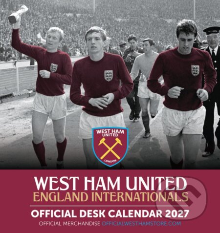 Oficiální stolní kalendář 2027 FC West Ham (16 x 17,5 cm) (Cure Pink). Cure Pink, 2026 Oficiální stolní kalendář 2027 FC West Ham (16 x 17,5 cm) (Cure Pink). Cure Pink, 2026