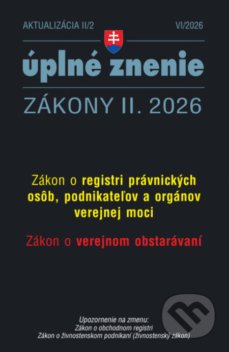 Kniha: Aktualizácia II/2 / 2026 - Obchodné a občianske právo (Poradca s.r.o.). Poradca s.r.o., 2026 Kniha: Aktualizácia II/2 / 2026 - Obchodné a občianske právo (Poradca s.r.o.). Poradca s.r.o., 2026