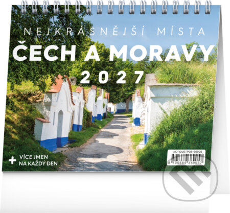NOTIQUE Stolní kalendář Nejkrásnější místa Čech a Moravy 2027 (Notique). Notique, 2026 NOTIQUE Stolní kalendář Nejkrásnější místa Čech a Moravy 2027 (Notique). Notique, 2026