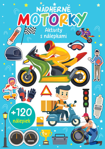 Kniha: Nádherné motorky: Aktivity s nálepkami (Foni book). Foni book, 2026 Kniha: Nádherné motorky: Aktivity s nálepkami (Foni book). Foni book, 2026