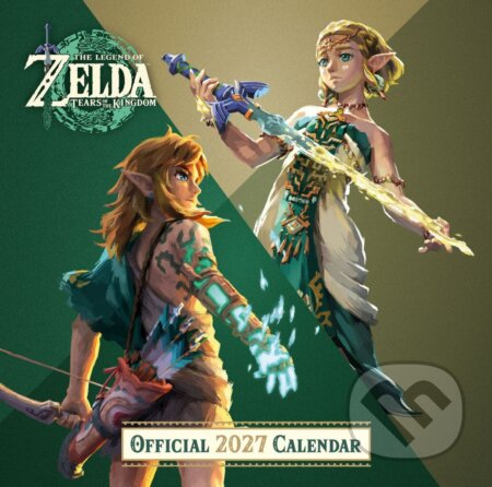 Oficiální nástěnný kalendář Nintendo 2027 s plakátem: The Legend Of Zelda (SQ 30,5 x 30,5|61 cm) (). , 2026 Oficiální nástěnný kalendář Nintendo 2027 s plakátem: The Legend Of Zelda (SQ 30,5 x 30,5|61 cm) (). , 2026