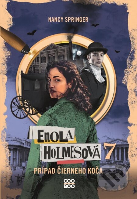 Kniha: Enola Holmesová: Prípad čierneho koča (Nancy Springer). CooBoo SK, 2026 Kniha: Enola Holmesová: Prípad čierneho koča (Nancy Springer). CooBoo SK, 2026