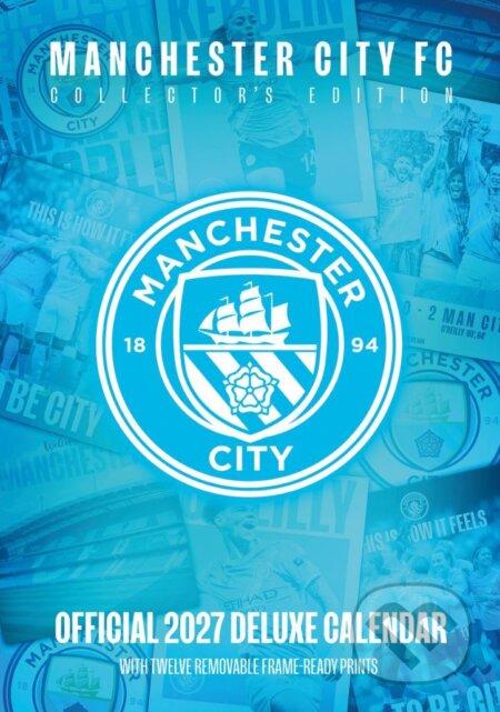 Deluxe kalendář 2027 FC Manchester City (29,7 x 42 cm) (). , 2026 Deluxe kalendář 2027 FC Manchester City (29,7 x 42 cm) (). , 2026