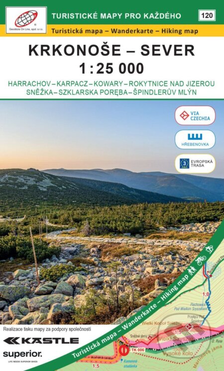 Kniha: Krkonoše - sever 1:25 000 / 120 Turistické mapy pro každého (GATYER). GATYER, 2026 Kniha: Krkonoše - sever 1:25 000 / 120 Turistické mapy pro každého (GATYER). GATYER, 2026