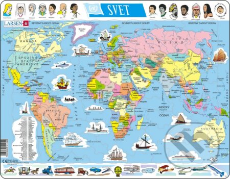 Puzzle: Svet - politická mapa (K1) (Larsen). Larsen Puzzle: Svet - politická mapa (K1) (Larsen). Larsen