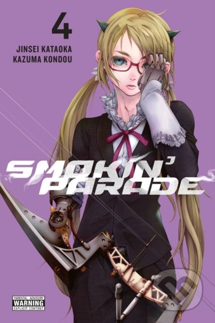 Kniha: Smokin' Parade, Vol. 4 (Abigail Blackman, Leighann Harvey, Kazuma Kondou a Jinsei Kataoka). Yen Press, 2018 Kniha: Smokin' Parade, Vol. 4 (Abigail Blackman, Leighann Harvey, Kazuma Kondou a Jinsei Kataoka). Yen Press, 2018