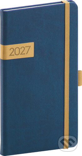 NOTIQUE Vreckový diár Twill 2027 (modro-zlatý) (Notique). Notique, 2026 NOTIQUE Vreckový diár Twill 2027 (modro-zlatý) (Notique). Notique, 2026