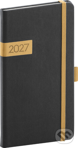 NOTIQUE Vreckový diár Twill 2027 (čierno-zlatý) (Notique). Notique, 2026 NOTIQUE Vreckový diár Twill 2027 (čierno-zlatý) (Notique). Notique, 2026
