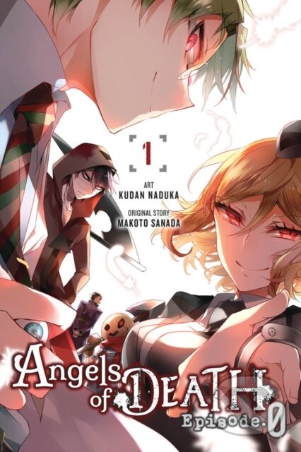 Kniha: Angels of Death Episode.0, Vol. 1 (Anthony Quintessenza, Makoto Sanada, Kudan Naduka a Ko Ransom). Yen Press, 2019 Kniha: Angels of Death Episode.0, Vol. 1 (Anthony Quintessenza, Makoto Sanada, Kudan Naduka a Ko Ransom). Yen Press, 2019