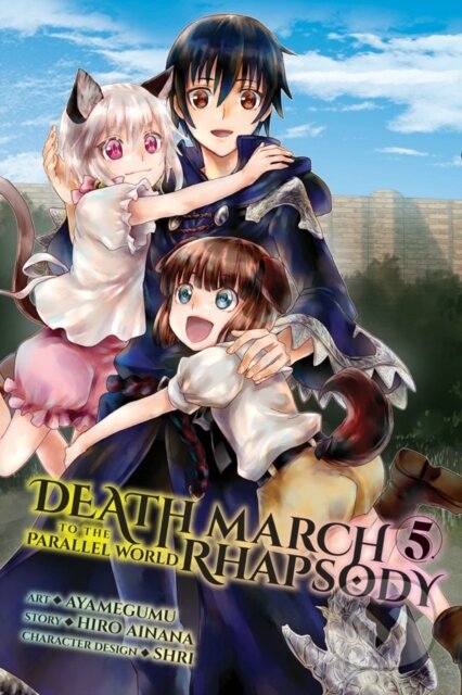 Kniha: Death March to the Parallel World Rhapsody, Vol. 5 (manga) (Ayamegumu Ayamegumu, Rochelle Gancio, Jenny McKeon a Hiro Ainana). Yen Press, 2018 Kniha: Death March to the Parallel World Rhapsody, Vol. 5 (manga) (Ayamegumu Ayamegumu, Rochelle Gancio, Jenny McKeon a Hiro Ainana). Yen Press, 2018